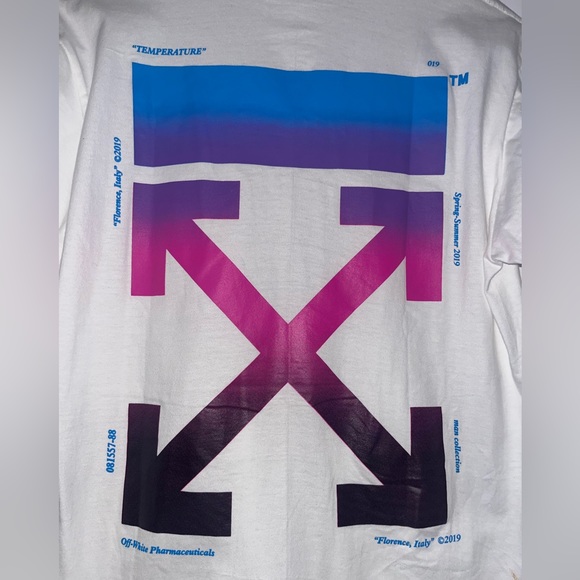 OFF WHITE T-SHIRT - WHITE 2019 COLLECTION (L - fits like a M) - Picture 4 of 7